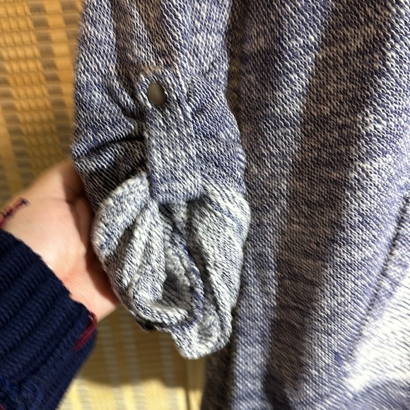 Kensie Performance Drawstring Cowlneck Half Sleeve Sweater Kangaroo Pocket Small - Picture 9 of 16